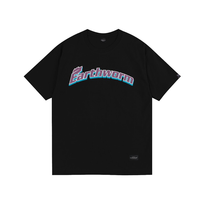 EARTHWORM | KAOS PRIA | LEAFY | BLACK | TSHIRT