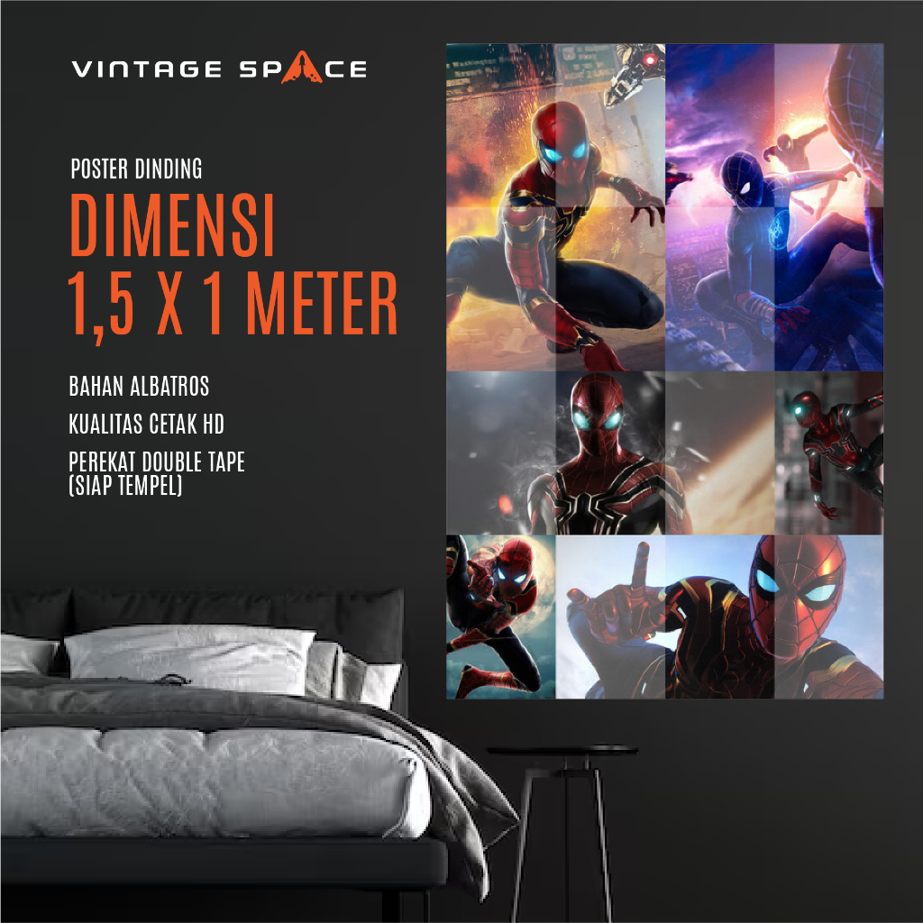 Wallpaper dinding / poster Spiderman / wallpaper vintage / Spiderman