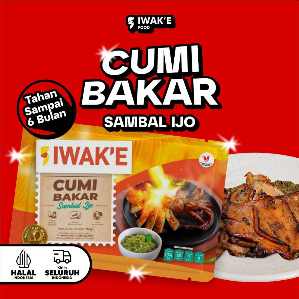 

IWAK'E CUMI BAKAR SAMBAL IJO | READY TO EAT |