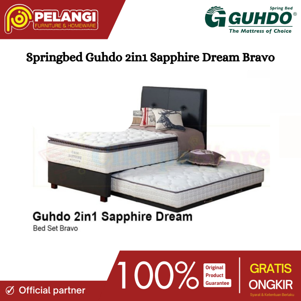 Springbed Guhdo 2in1 Sapphire Dream Bravo | Springbed Sorong | Springbed 2in1 | Springbed Atas Bawah