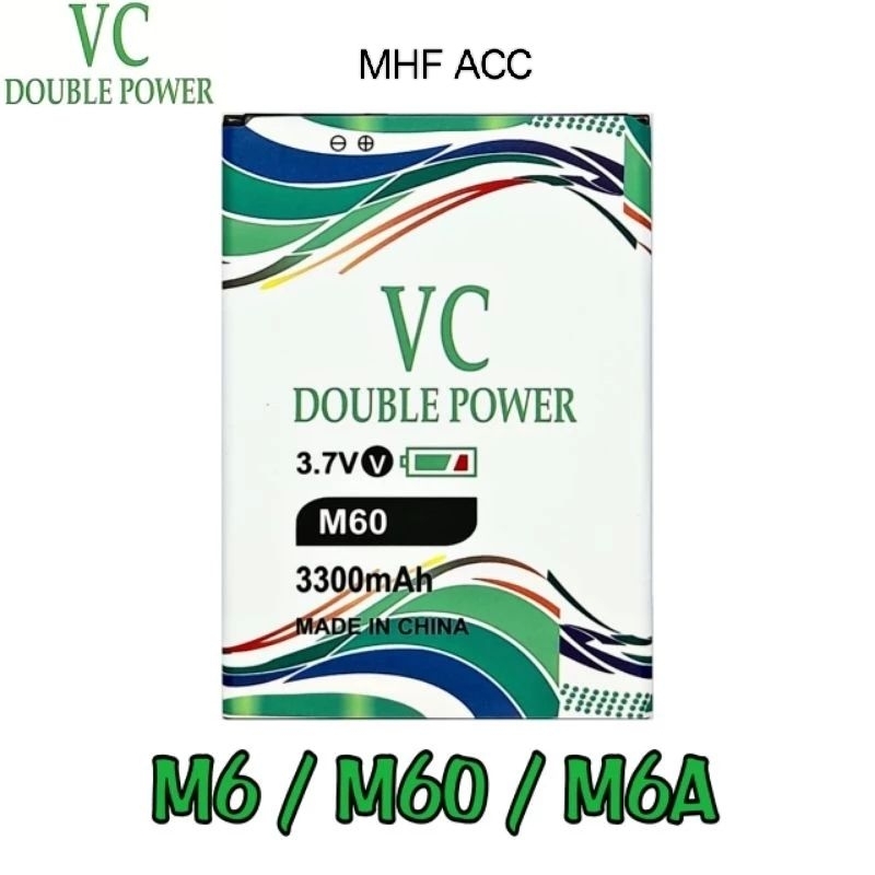 Batrey baterai EVERCOSS M60/M6A M6 Batry Donrl Power VC Barang Baguss