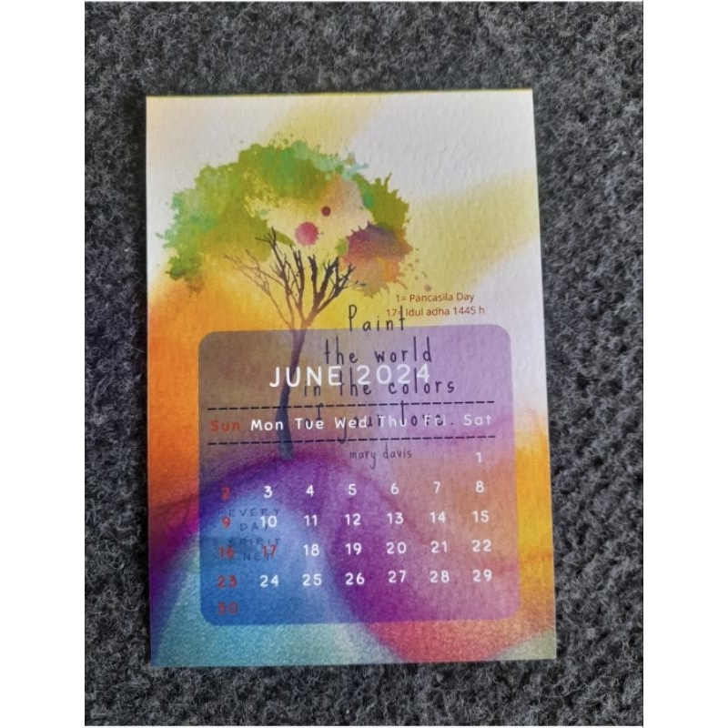 

Mini Kalender lukisan WaterColor