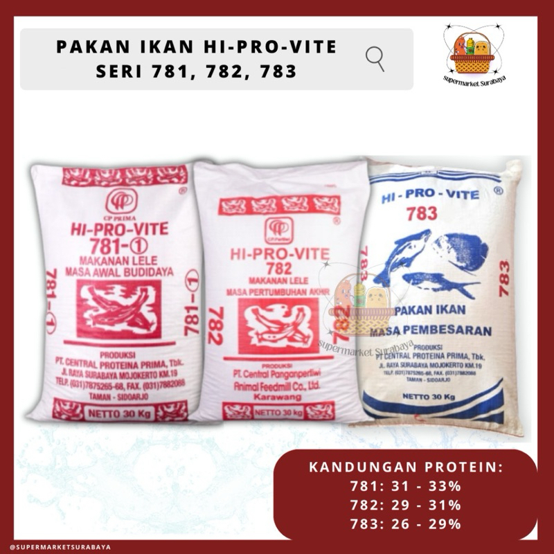 1 KARUNG 781 782 783 HI PRO VITE PAKAN IKAN CPP LELE GURAME NILA