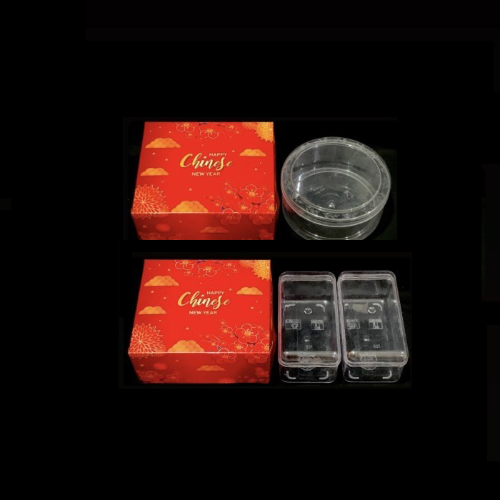 

5 pcs kotak hadiah hempers edisi tahun baru imlek box packaging toples kue kering ukuran 15 x 17 x 8 cm