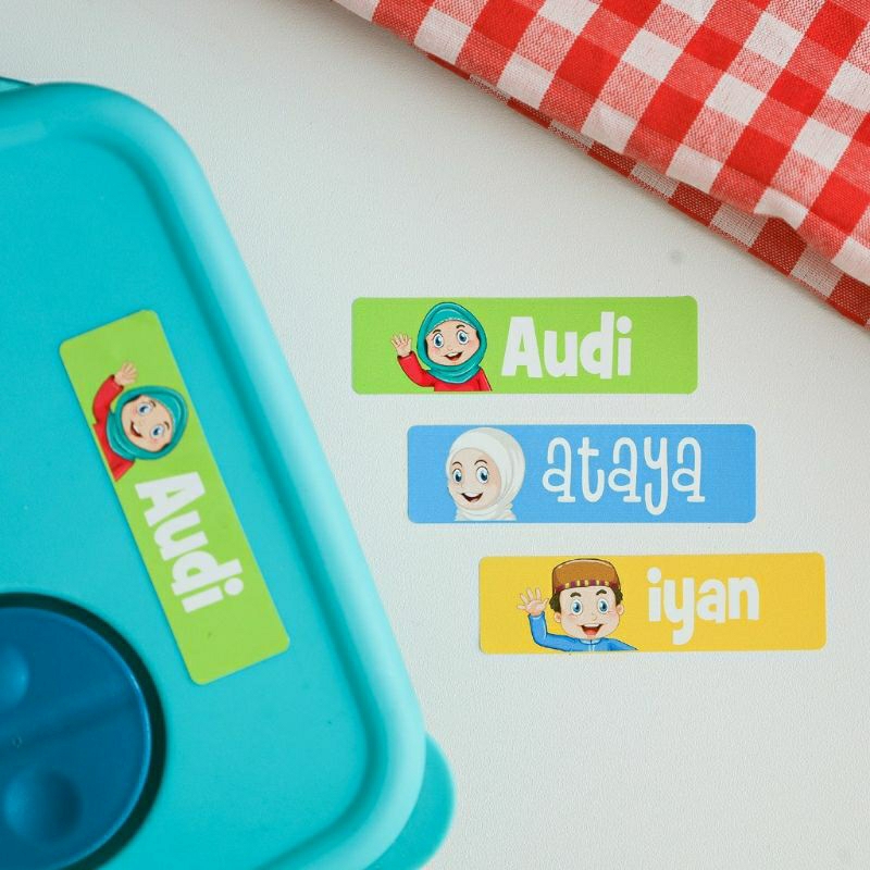 

Sticker nama Waterproof Printing Anak Muslim