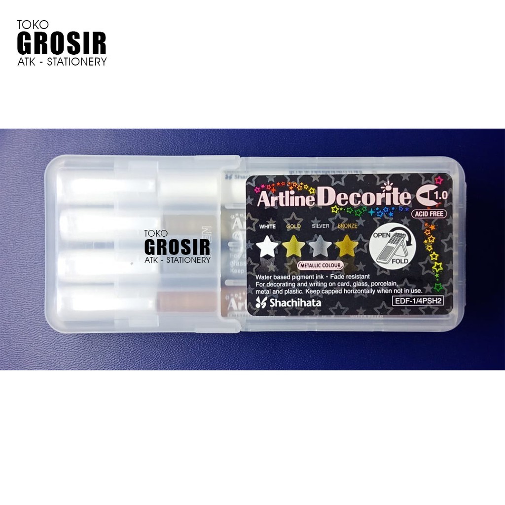 

Spidol Artline Decorite Bullet Tip SET 4 WARNA METALLIC EDF-1/4PSH2