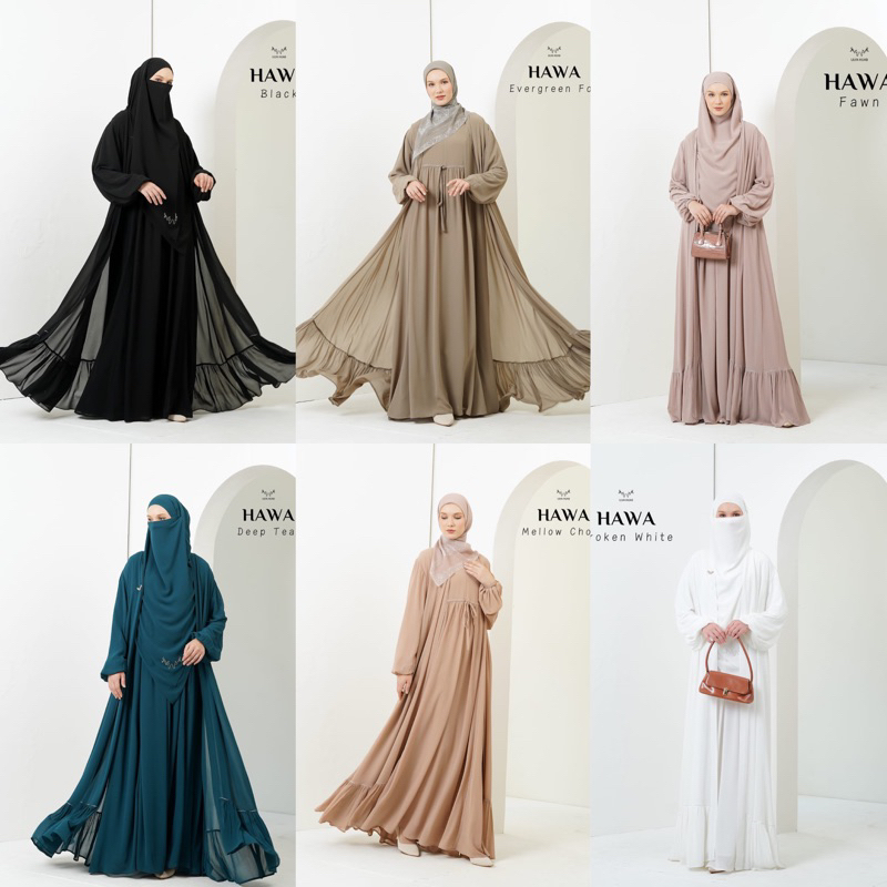 [ULYA HIJAB] GAMIS SYARI / DRESS SET " ABAYA HAWA " by Ulya Hijab
