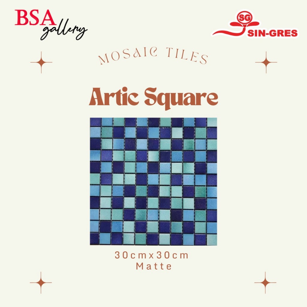 KERAMIK MOSAIC KOLAM RENANG KOTAK KECIL / POOL MOSAIC TILE / MOZAIK
