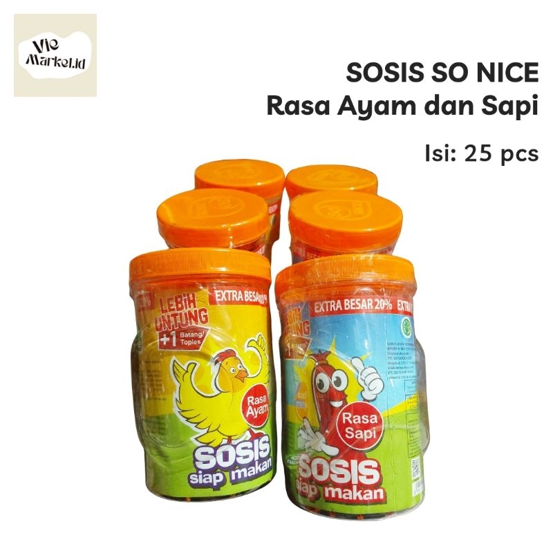 

Sosis SO NICE Siap Makan Rasa Ayam dan Sapi