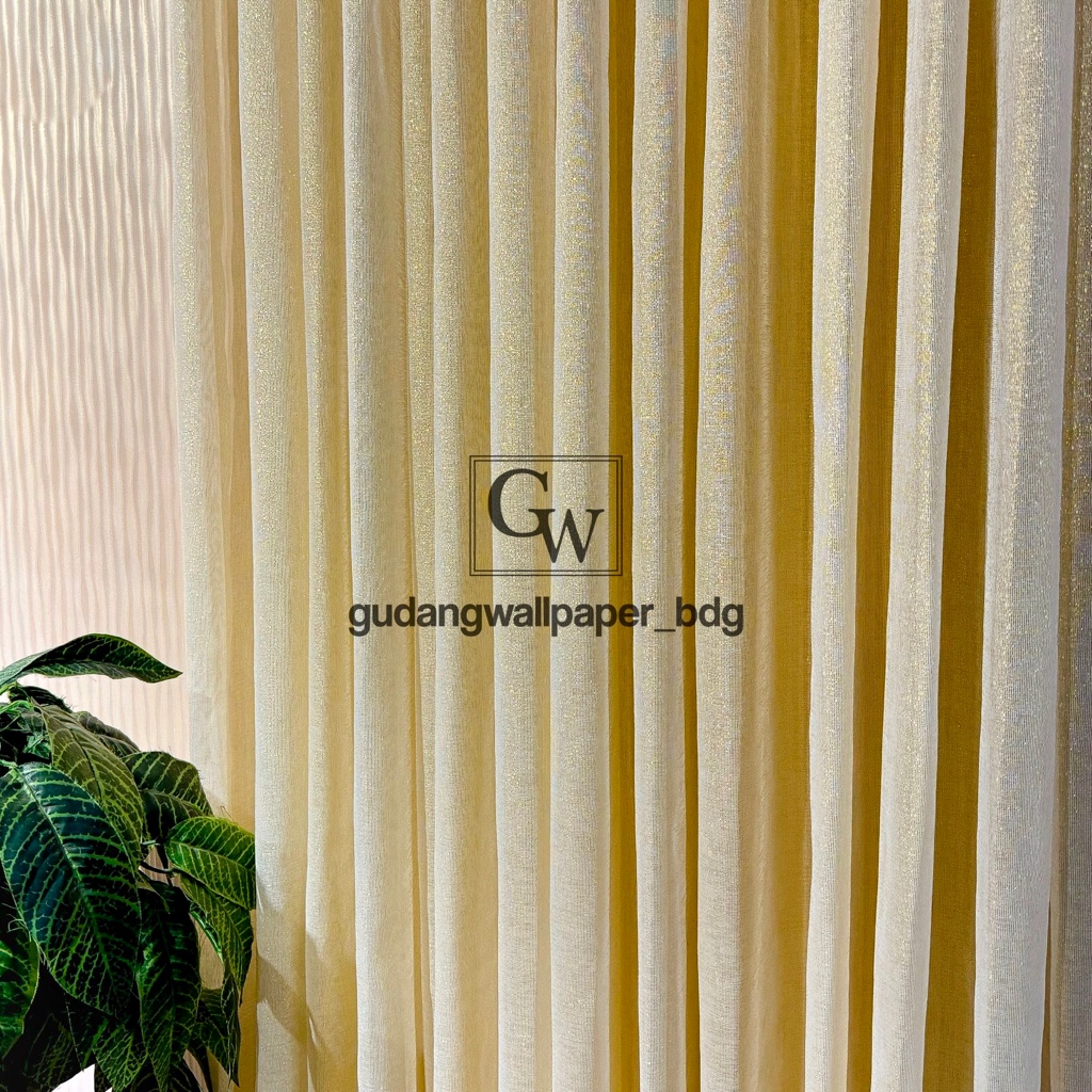 Vitrage Vitrase Gorden Premium Mewah Glitter Emas Gold