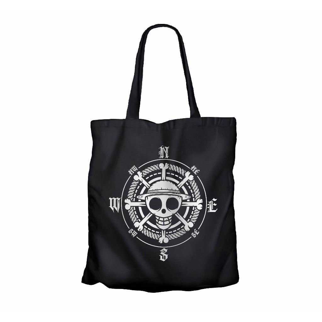 Tote bag anime STRAWHAT COMPAS - ONE PIECE material canvas
