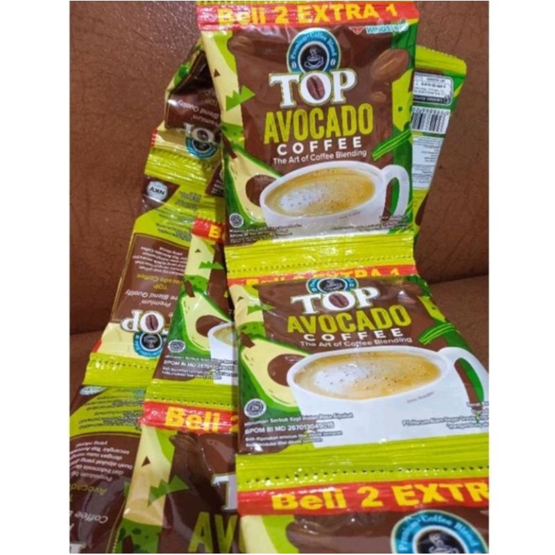 

TOP Avocado Coffee 1 renteng isi 15 sachet
