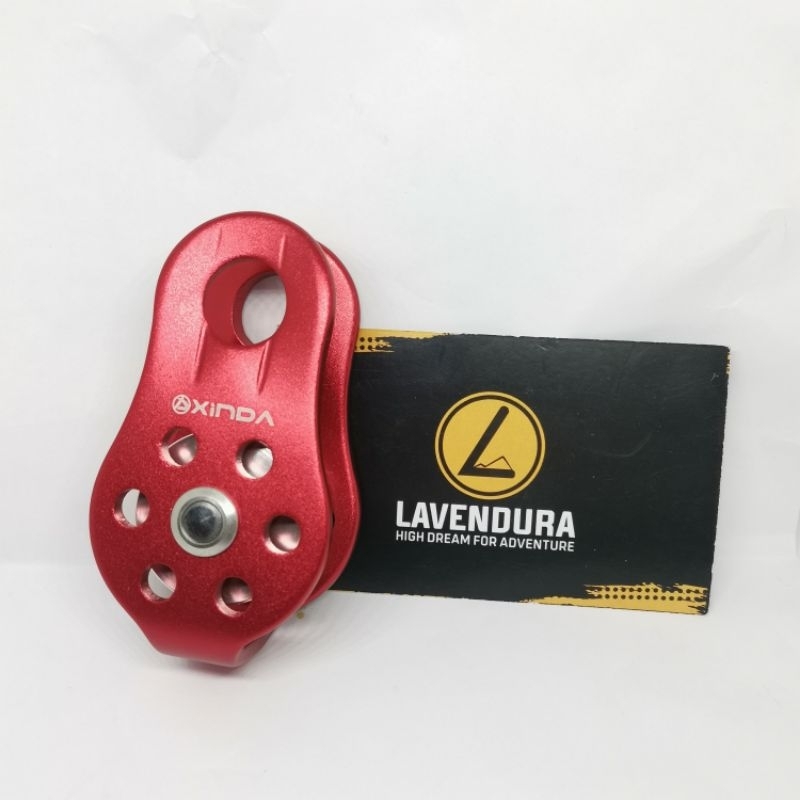 Pulley Single Fix Xinda Katrol Pengaman Panjat Tebing Flying Fox Outbond Outdoor