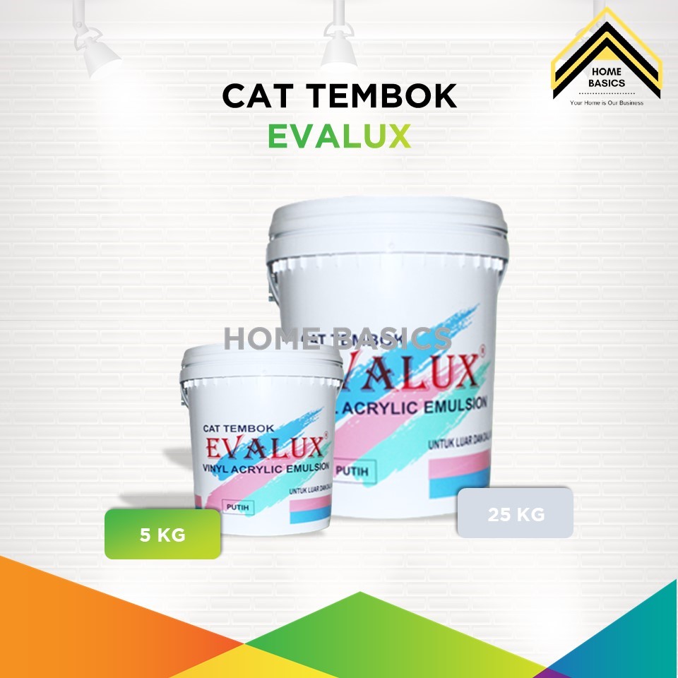 Cat Tembok Murah Evalux Putih 5 kg / Galon / Cat Dinding / Cat Air