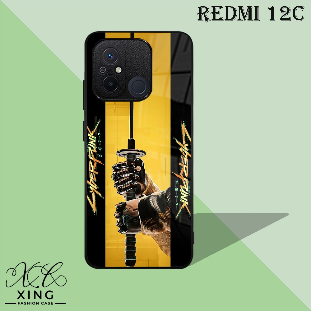 |EZ09| XING CASE REDMI 12C KILAU EFEK KACA | CASE HP CUSTOM SOFTCASE | CASING HP KUALITAS REALPICT H