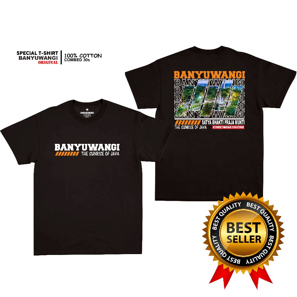 TSHIRT KAOS BANYUWANGI PREMIUM || BAJU KAOS BANYUWANGI STREETWEAR || BANYUWANGI PRIDE