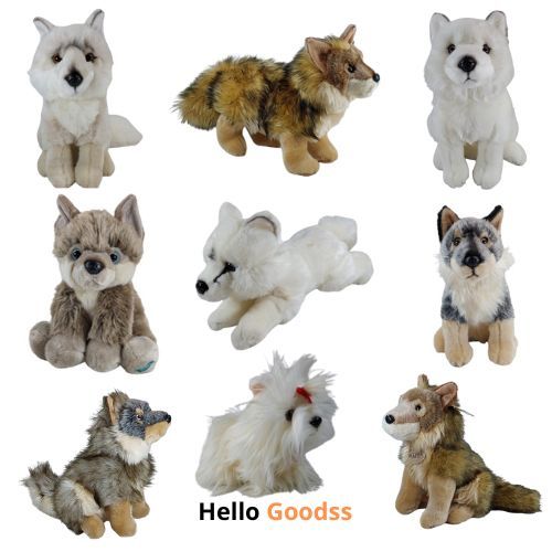 Boneka Anjing Maltese Putih / Serigala Putih / Serigala Abu / Serigala Cokelat/Rubah Putih - Ukuran