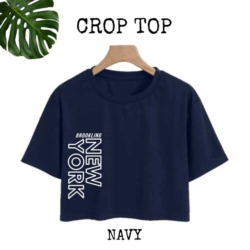 KOI - Crop Top Atasan Kaos Wanita - Crop Top Wanita NY Full Colour