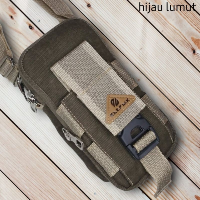 Zivana Toys Tas Selempang Paha Buat Hp Pria Original Bahan Kanvas Baepack Tas Selempang Bahu Pria Hp