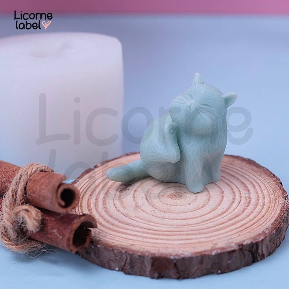 3D Candle Silicone Mold Cetakan Lilin Silikon Model Kucing