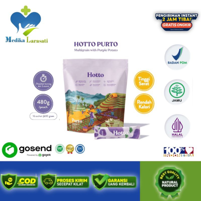 

Hotto Purto Multigrain (1 Pouch isi 16 sachet)