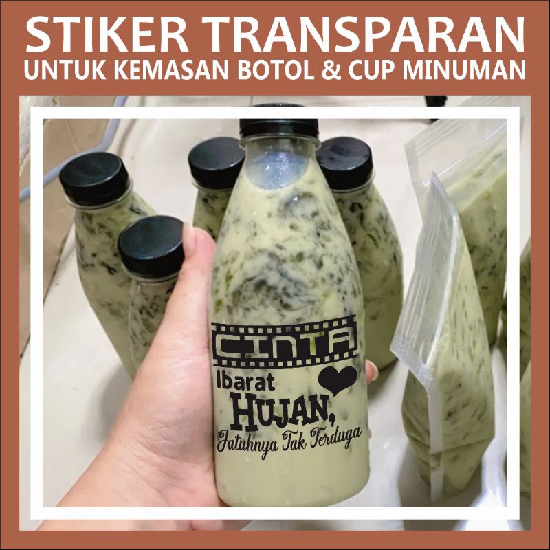 

STIKER Transparan KATA KATA LUCU KEKINIAN KEMASAN MINUMAN BOTOL, GELAS/CUP edisi 8 KARAKTER