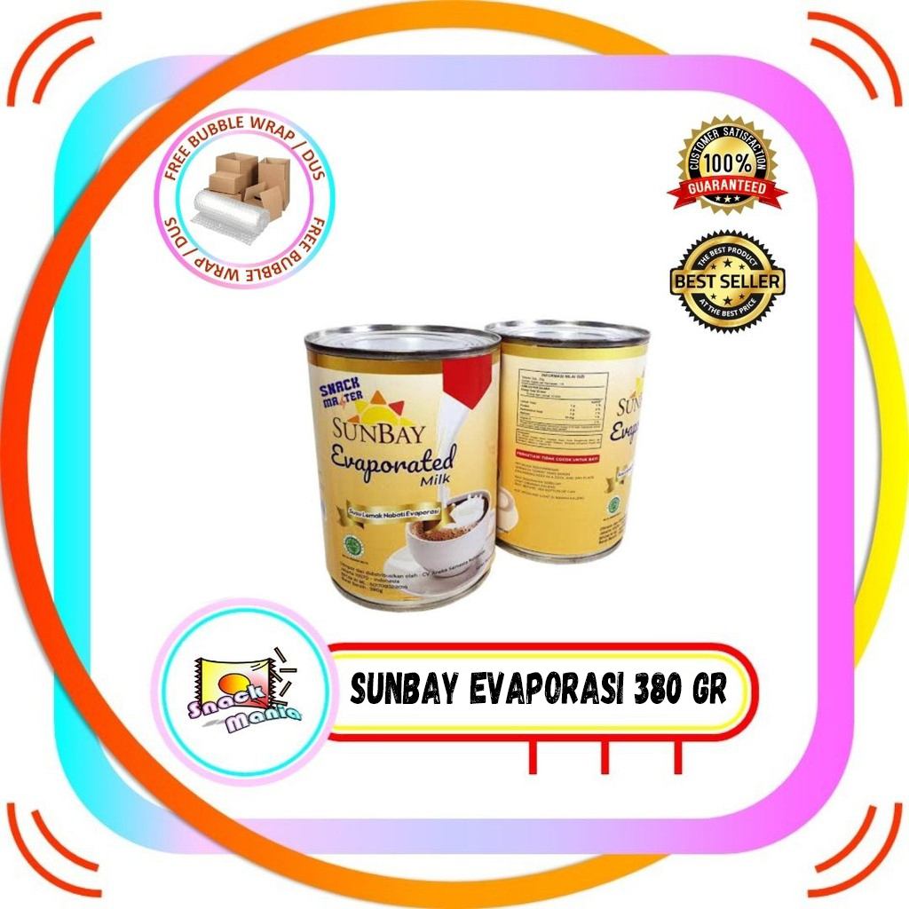 

SUNBAY Evaporated Milk Susu Evaporasi 380 gr