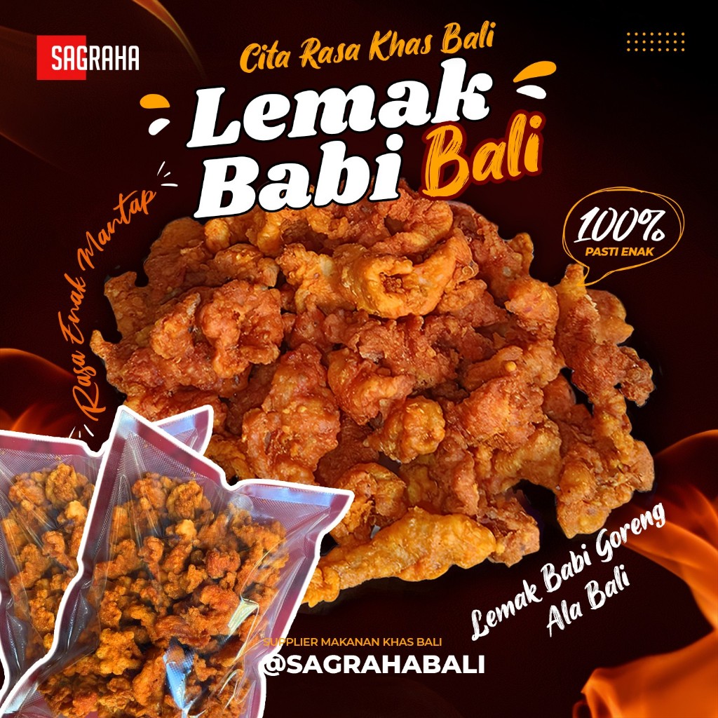 

Gorengan Lemak Babi / Babi Merah Bali / Gorengan Babi / SAGRAHA BALI