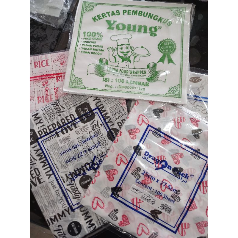 Kertas Nasi kfc Motif / Polos