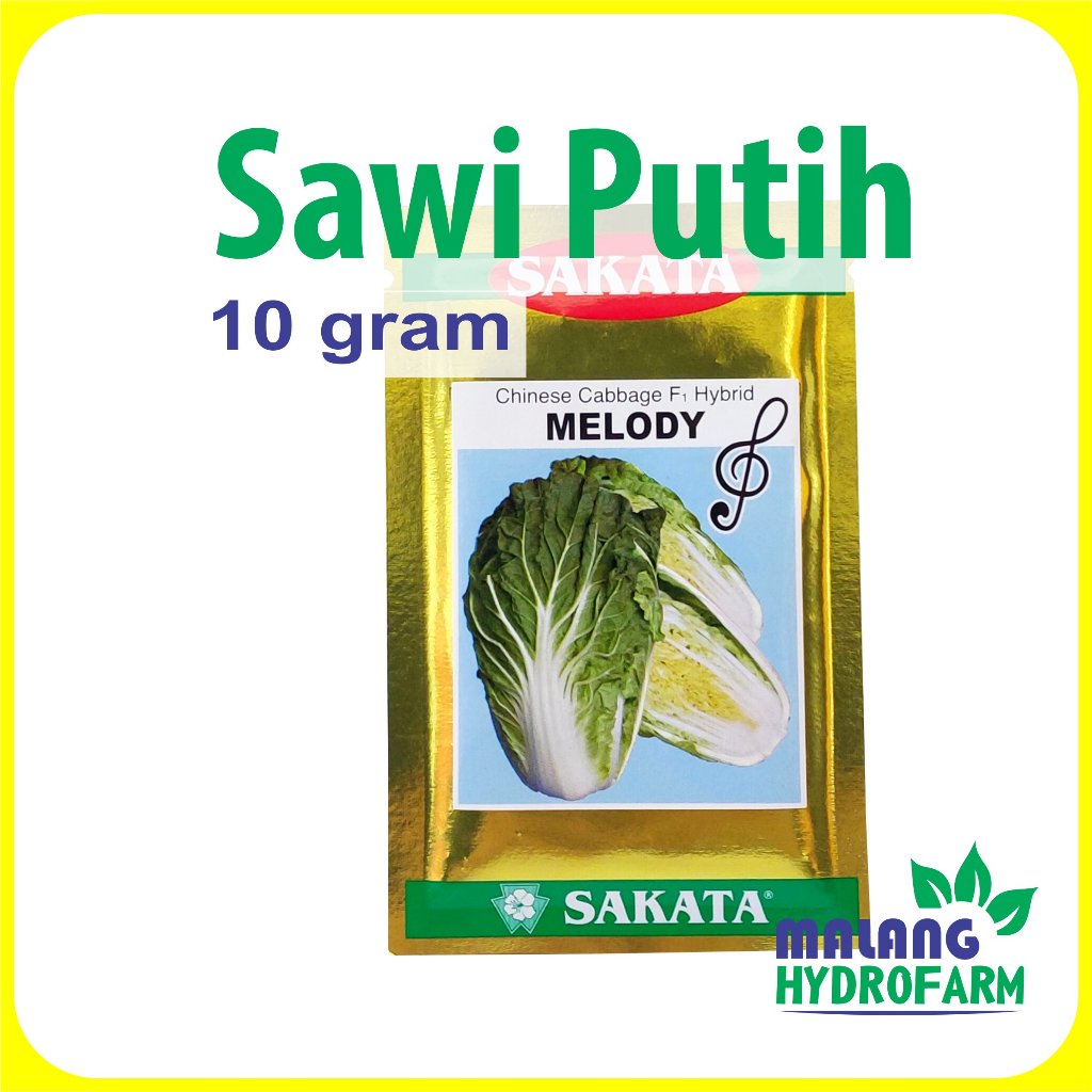 Benih Sawi Putih Melody 10 Gram Sakata Dataran Rendah Menengah Tinggi Bibit Biji Sayuran Sayur