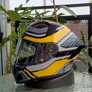 HELM RSV FFS21 motif BLACK & YELLOW HELM FULL FACE RSV