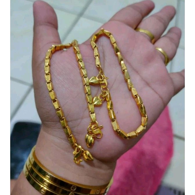 Gelang Padi sepuhan 1 suku Lapis Emas 24K Padi802