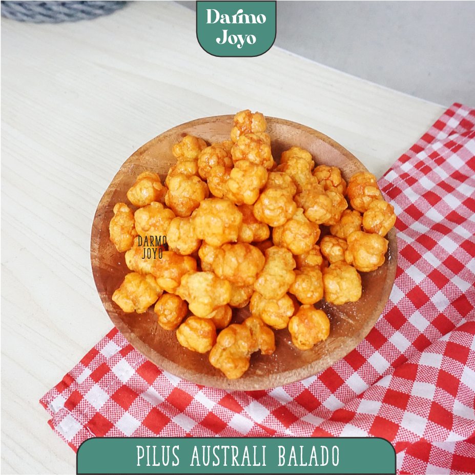 

Pilus Australi Balado 500gr - DARMO JOYO - Pilus Brindil Trio Arab Australia Pedas Pedes Manis Jadul Gurih Camilan Cemilan Jajanan Snack Kiloan