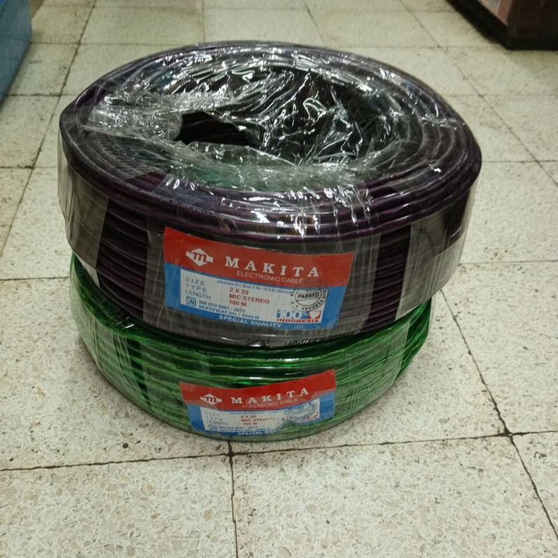 KABEL MIC STEREO MAKITA HITAM 2X20