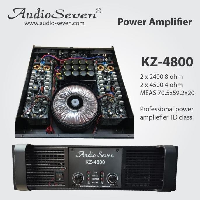POWER AMPLIFIER AUDIO SEVEN KZ 4800 / KZ4800 ORIGINAL CLASS TD