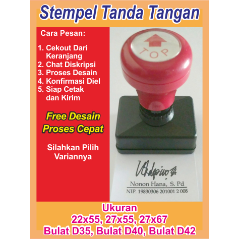 

( Promo ) Cetak Stempel Tanda tangan | Stempel Paraf