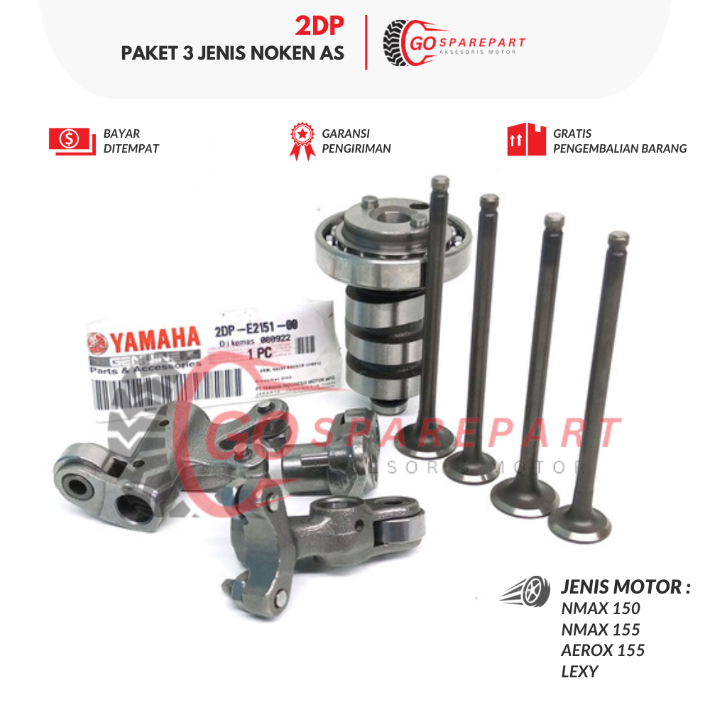 (YAMAHA) PAKET NOKEN AS + PELATUK KLEP + PAYUNG KLEP 2DP NMAX 150 / NMAX 155 / AEROX 155 / LEXY / 1 