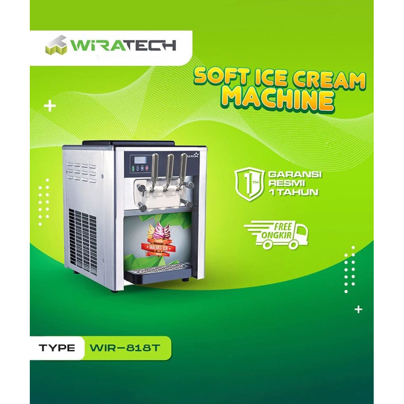 Wirastar Soft Ice Cream Machine WIR-818T / Mesin Es Krim ( 3 Tuas )