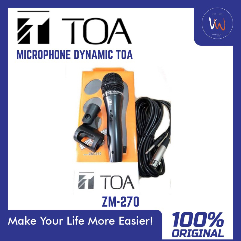 Mic dynamic TOA ZM-270 / Mic Kabel / Mic Toa