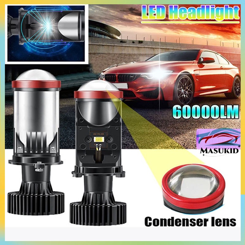 LAMPU LED MOBIL MOTOR H4 MINI PROJECTOR PROJIE Y7D SUPER BRIGHT Y7D Lampu Led Mobil