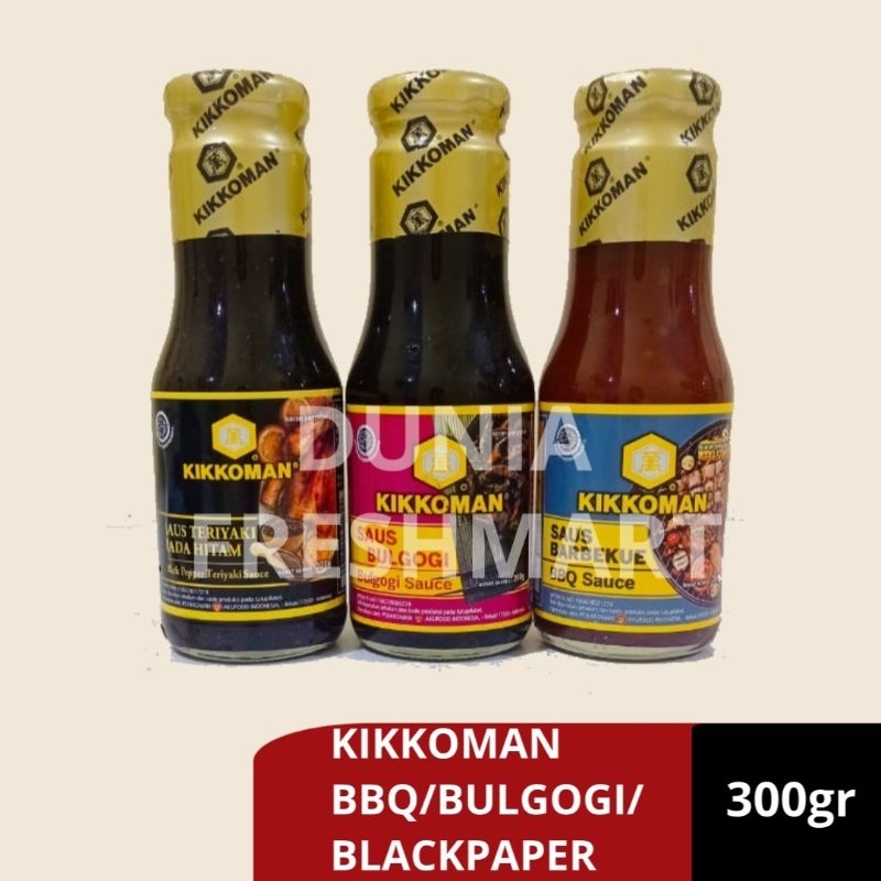 

KIKKOMAN SAUS BBQ/BLACKPAPER/BULGOGI 300GR KKIKOMAN KIKOMAN SAUCE BOTOL KACA