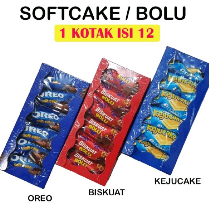 

OREO SOFT CAKE | BISKUAT BOLU CHOCOLATE | KRAFT BOLU KEJU CAKE ISI 12 X 16 GR SOFT CAKE SG