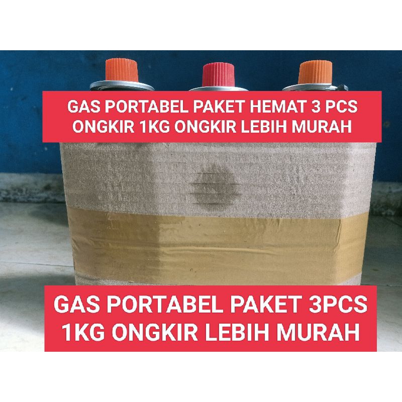 Gas Portabel Paket Hemat isi 3pcs Ongkir 1kg lebih Murah tabung gas kompor portabel Agen Gas Portabe
