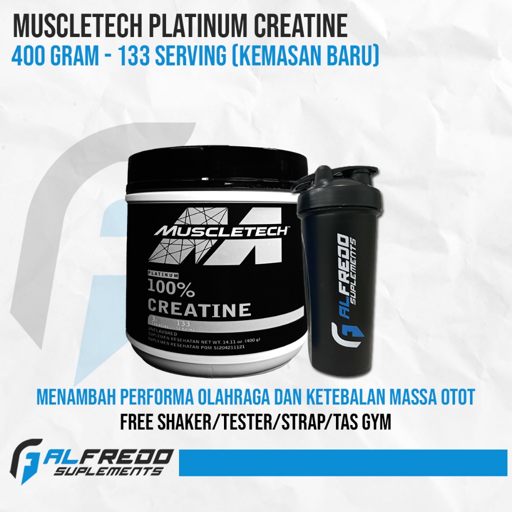 Muscletech Platinum creatine 400 gram BPOM Creatine Monohydrate Powder