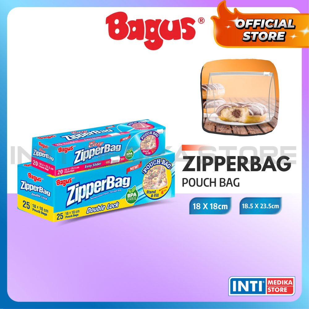 BAGUS - Zipperbag With Pouch Bag | Multipurpose Plastic Storage Bag