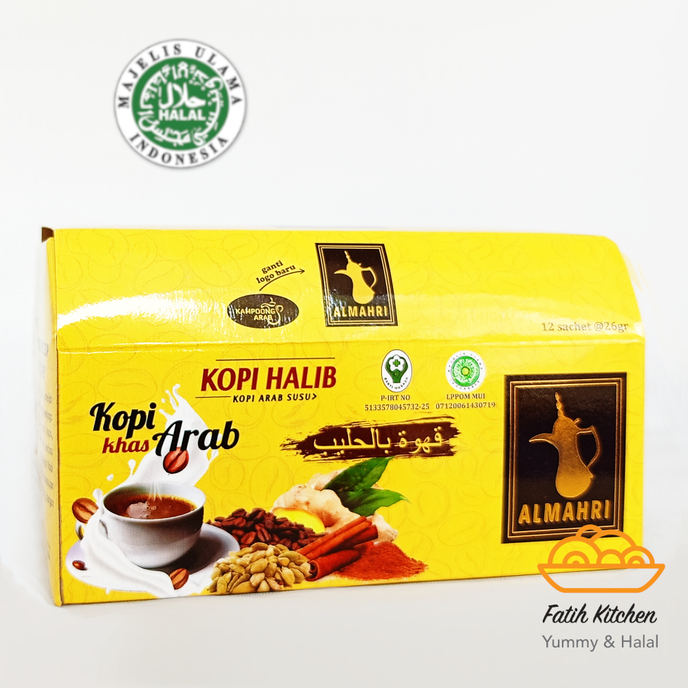 

Al Mahri Kopi Halib Sachet 1 Box (isi 12 sachet) Gahwa Khas Arab Dengan Susu