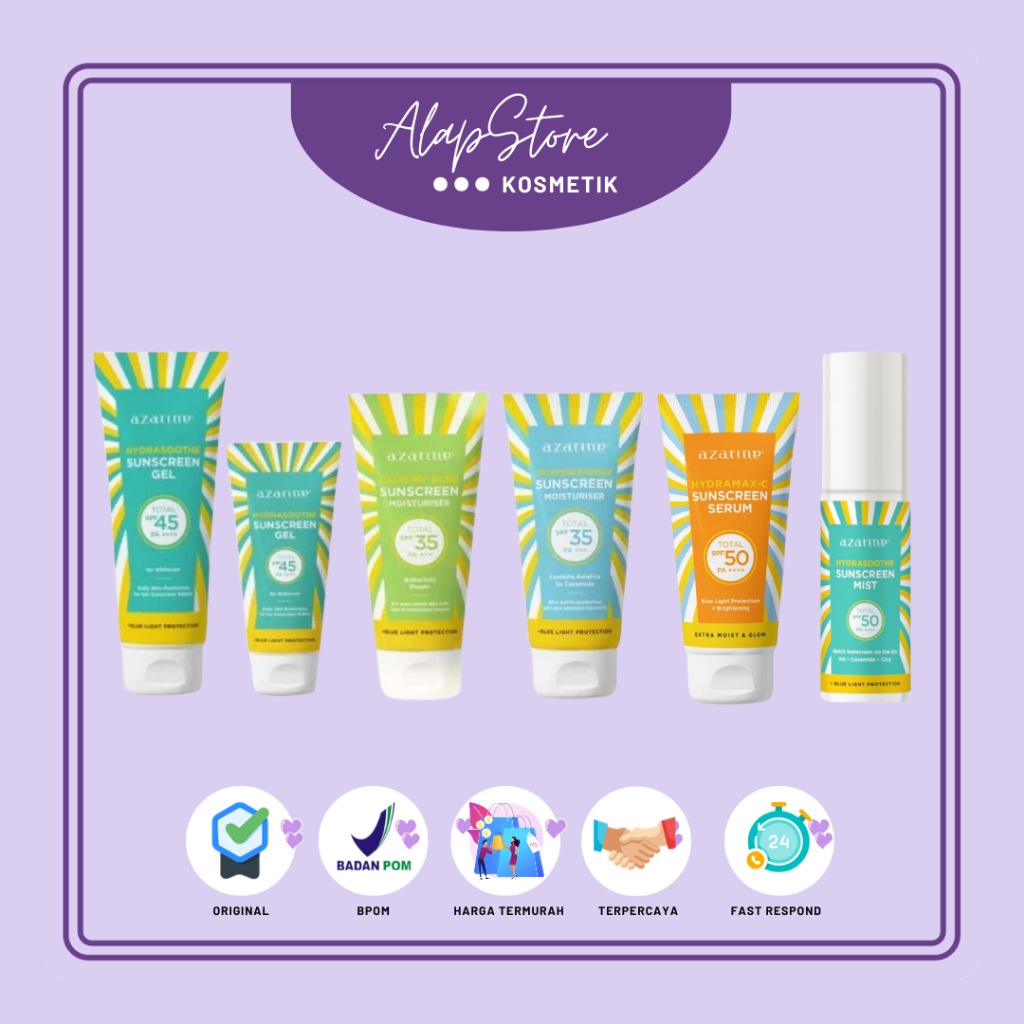 Azarine Sunscreen Hydrasooothe - Azarine Hydramax C -Azarine Hydrasoothe Mist - Azarine Sunshield I-