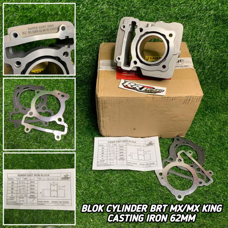 RRT BLOK BLOCK SILINDER BRT MX / MX KING PCX CASTING IRON 62MM