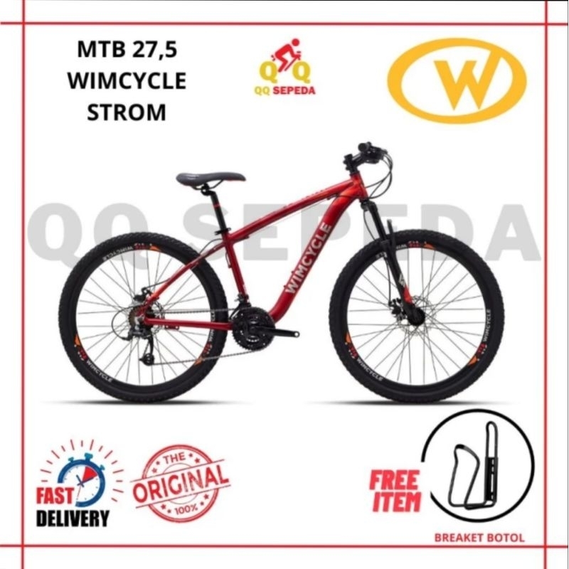 Sepeda Gunung MTB Wimcycle Strom Alloy 27'5Inch Terbaru