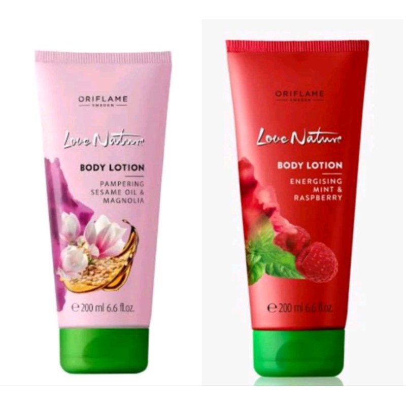 Love Nature Body Lotion Raspberry Mint/Pop Ice/Sesame Oil